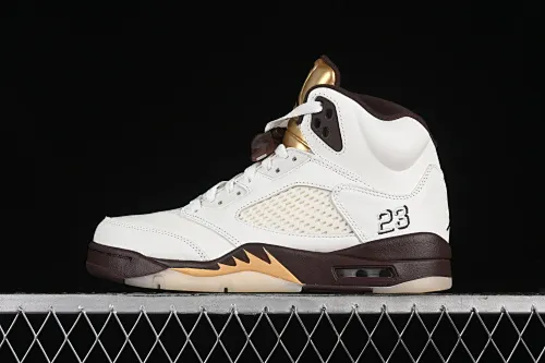 All categories Air Jordan Jordan series basketball shoes Air Jordan 5 Air Jordan 5 Retro AJ5 Joe 5 white brown DD9336-200